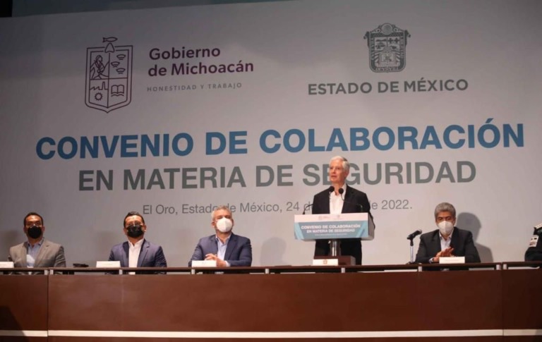 Firman gobiernos del Edoméx y de Michoacán convenio de colaboración en materia de seguridad