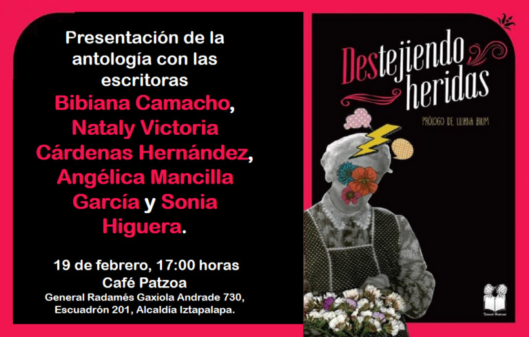 Presentaran Destejiendo heridas, antología con cuentos de autoras contemporáneas