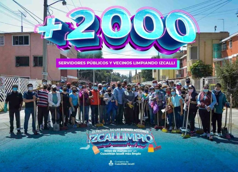 MÁS DE DOS MIL TRABAJADORES UNIDOS POR UN SOLO PROPÓSITO: LIMPIAR IZCALLI