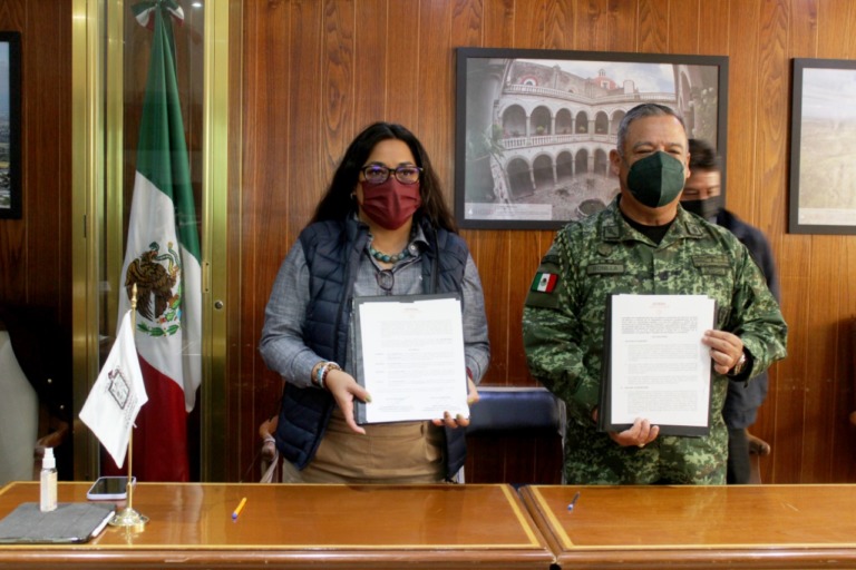 SE FIRMÓ ACUERDO PARA LA CONSTRUCCIÓN DE UN CUARTEL DE LA GUARDIA NACIONAL EN SAN MATEO HUEXOTLA, EN TEXCOCO