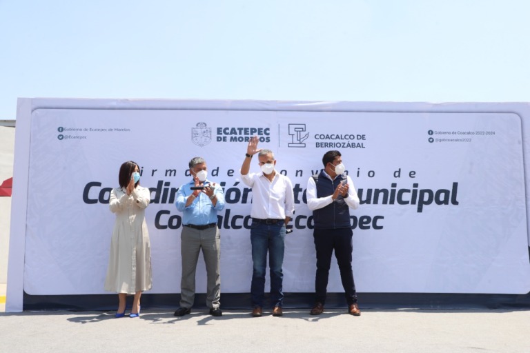 Firman alcaldes de Ecatepec y Coacalco acuerdo para reforzar la seguridad en ambos municipios