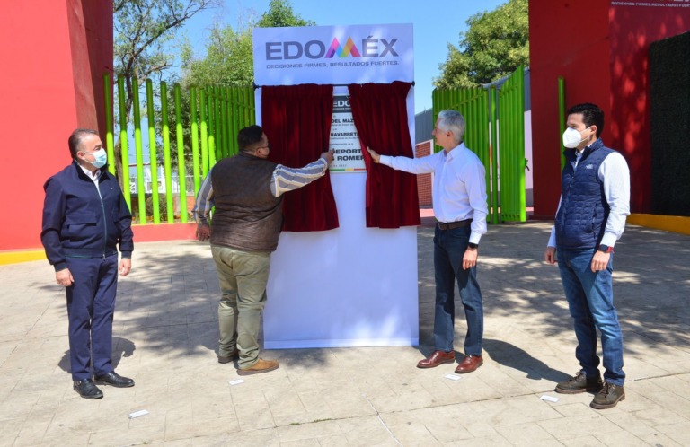 ENTREGA ALFREDO DEL MAZO REHABILITACIÓN DE LA UNIDAD DEPORTIVA NICOLÁS ROMERO COMO PARTE DEL PROGRAMA VIVE TU COMUNIDAD
