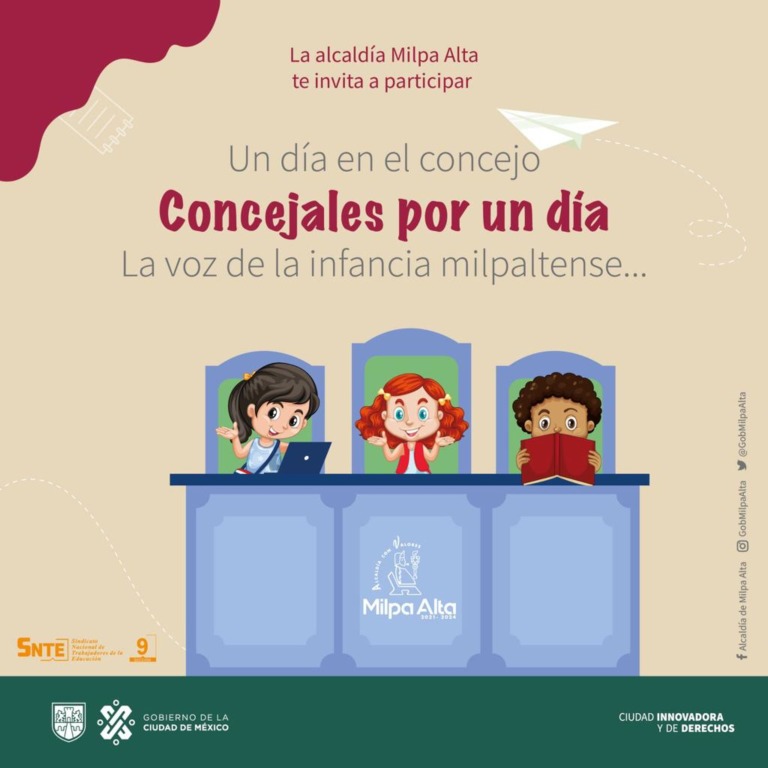 ​​CONVOCAN A NIÑOS Y NIÑAS PARA SER “CONCEJALES POR UN DIA” EN MILPA ALTA