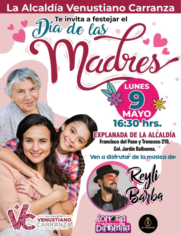 REYLI BARBA OFRECERÁ EL LUNES UN GRAN CONCIERTO A LAS MADRES DE V. CARRANZA
