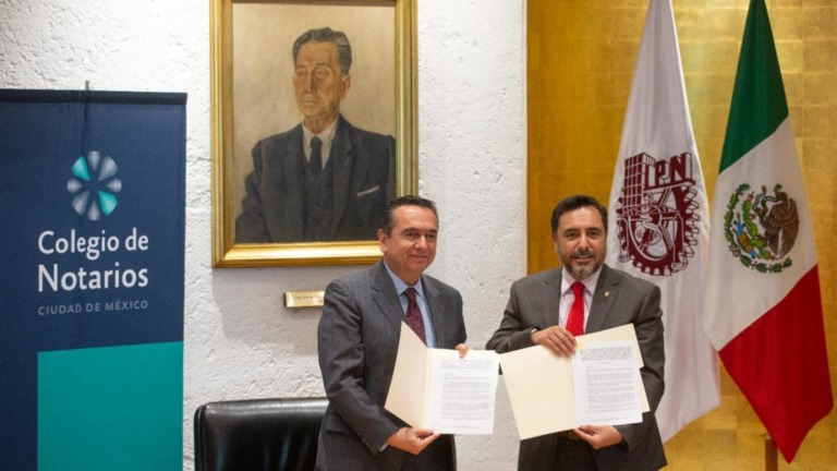 Acuerdan IPN y Colegio de Notarios de la CDMX impulsar la modernización de la Red Integral Notarial