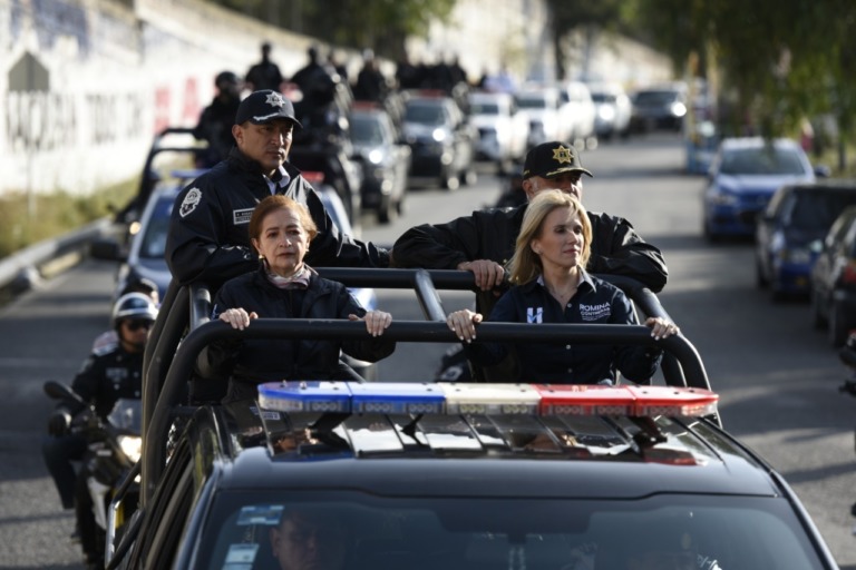 Angélica Moya y Romina Contreras supervisan operativo de seguridad