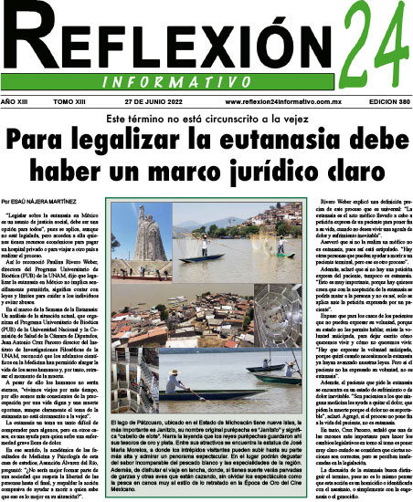 Reflexión 24 No 380 | Para legalizar la eutanasia debe haber un marco jurídico claro.