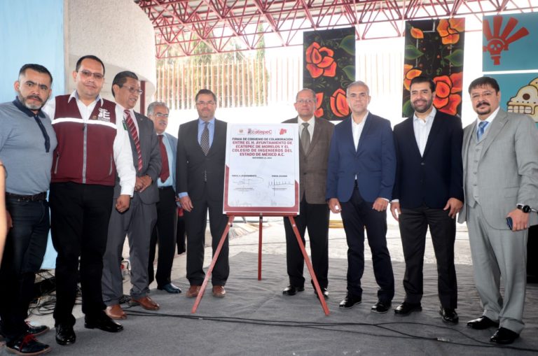 Ecatepec y Colegio de Ingenieros firman acuerdo para mejorar infraestructura urbana del municipio