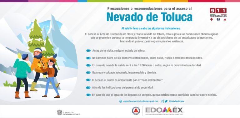 Cae aguanieve en el Nevado de Toluca