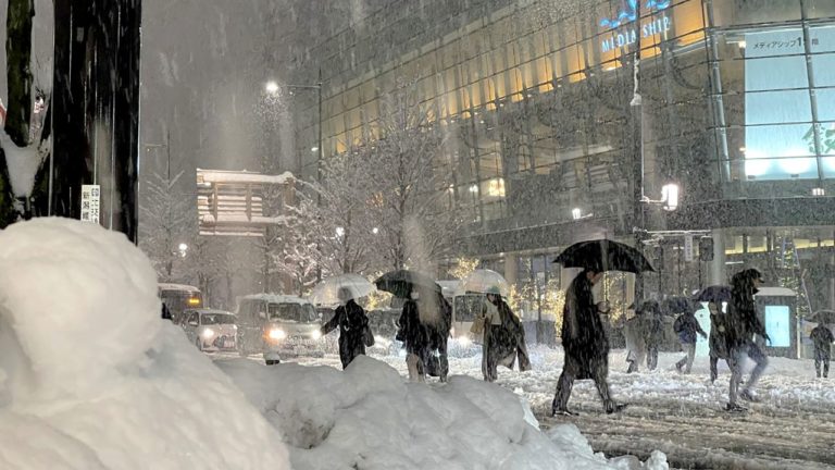 Fuertes nevadas en Japón dejan al menos 17 muertos