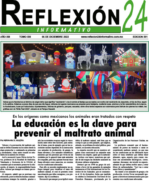 Reflexión 24 No 391 | La educación es la clave para prevenir el maltrato animal