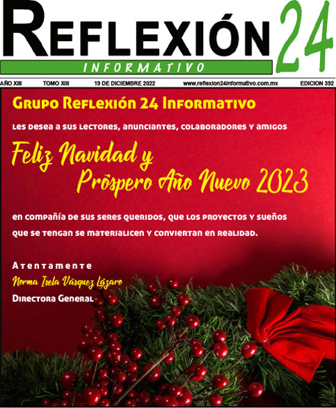 Grupo Reflexión 24 Informativo les desea feliz navidad y próspero año nuevo 2023