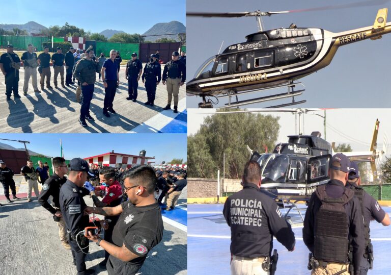 Ecatepec capacita a policías en vigilancia aérea y auxilio a ciudadanos