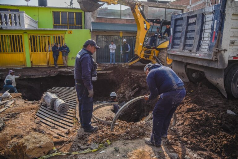 CONTINÚA CAEM TRABAJOS DE REPARACIÓN EN EL MACROCIRCUITO DE DISTRIBUCIÓN DE AGUA POTABLE
