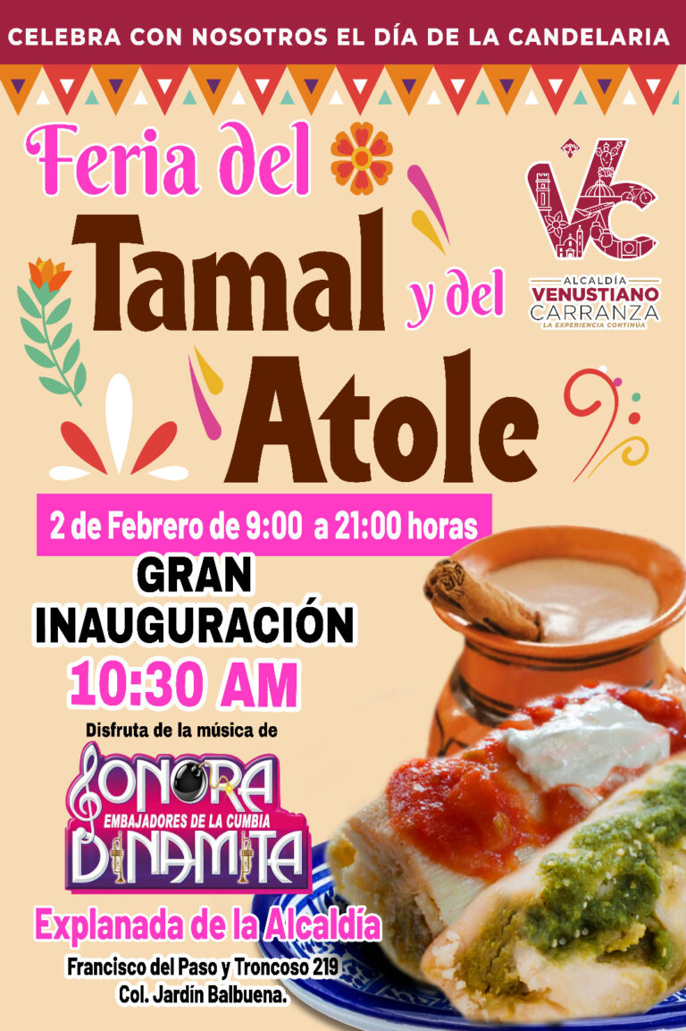 En Venustiano Carranza se realizará la Feria del tamal y el atole este 2 de febrero