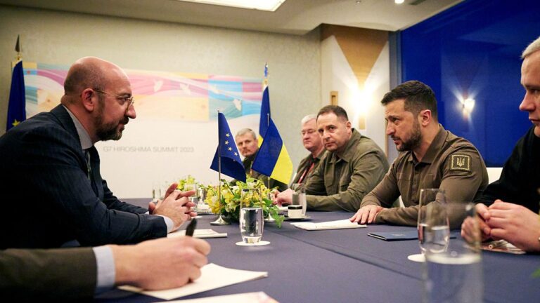 Zelenski se reúne con líderes del G7, que urgen a China a “presionar” a Rusia