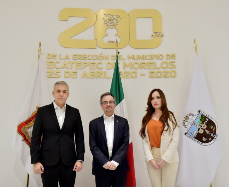 Alcalde de Ecatepec y embajador de Reino Unido acuerdan estrechar lazos en materia educativa, cambio climático y tecnología
