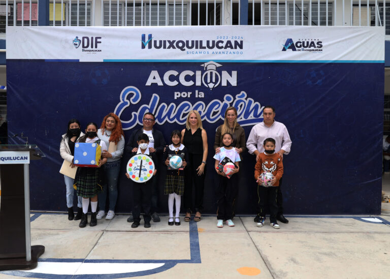 Avanza “Acción por la Educación” en Huixquilucan, con la rehabilitación de escuela en Agua Blanca