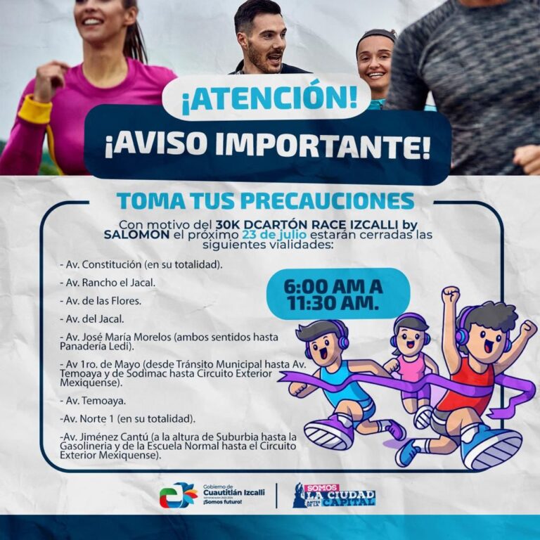 CONOCE LAS RUTAS Y LAS VIALIDADES CERRADAS POR CARRERA