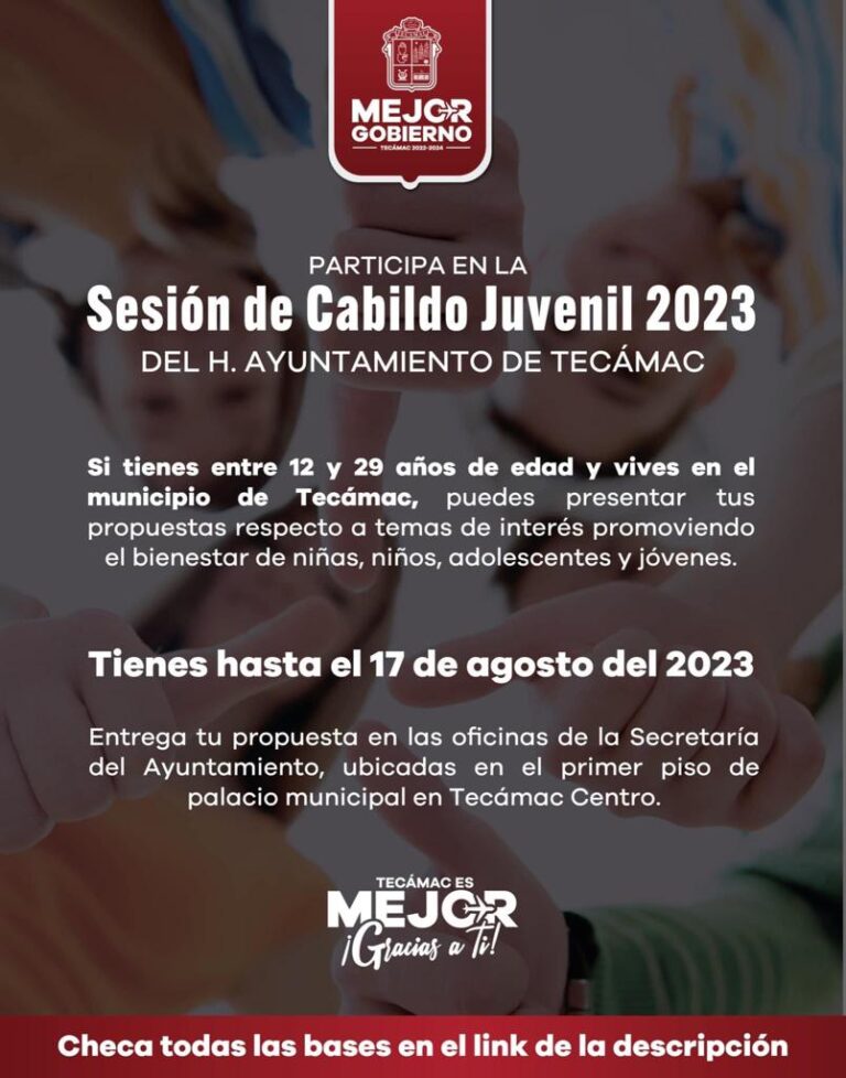 Realizará Ayuntamiento de Tecámac Sesión de Cabildo Juvenil