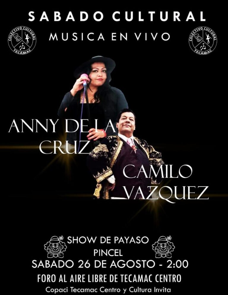 En Tecámac se presentarán Anny de la Cruz y Camilo Vázquez