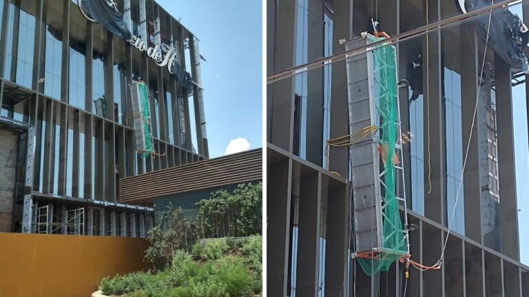 Colapsa andamio en Plaza Satélite