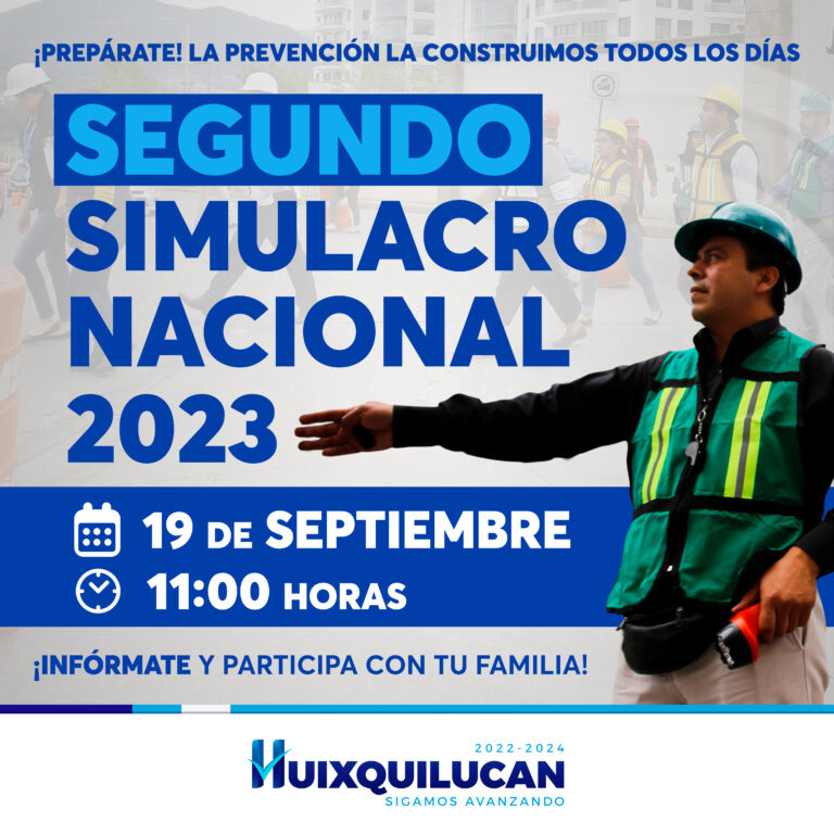 Se suma Huixquilucan al Segundo Simulacro Nacional 2023