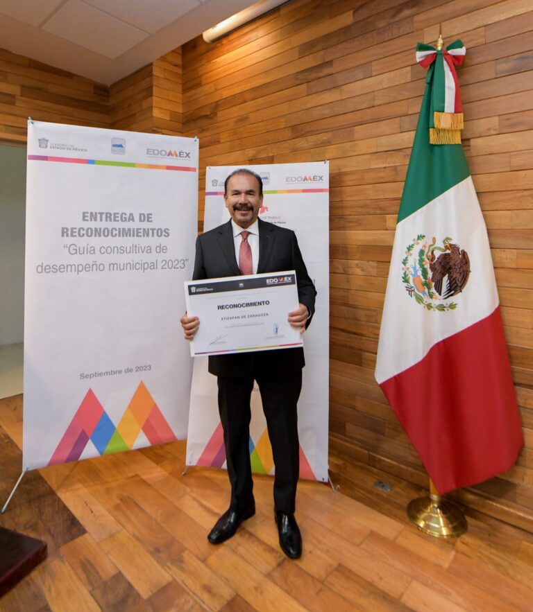 RECIBE PEDRO RODRÍGUEZ RECONOCIMIENTO POR RESULTADOS SOBRESALIENTES DEL GOBIERNO DE ATIZAPÁN DE ZARAGOZA EN LA GUÍA CONSULTIVA DE DESEMPEÑO MUNICIPAL 2023