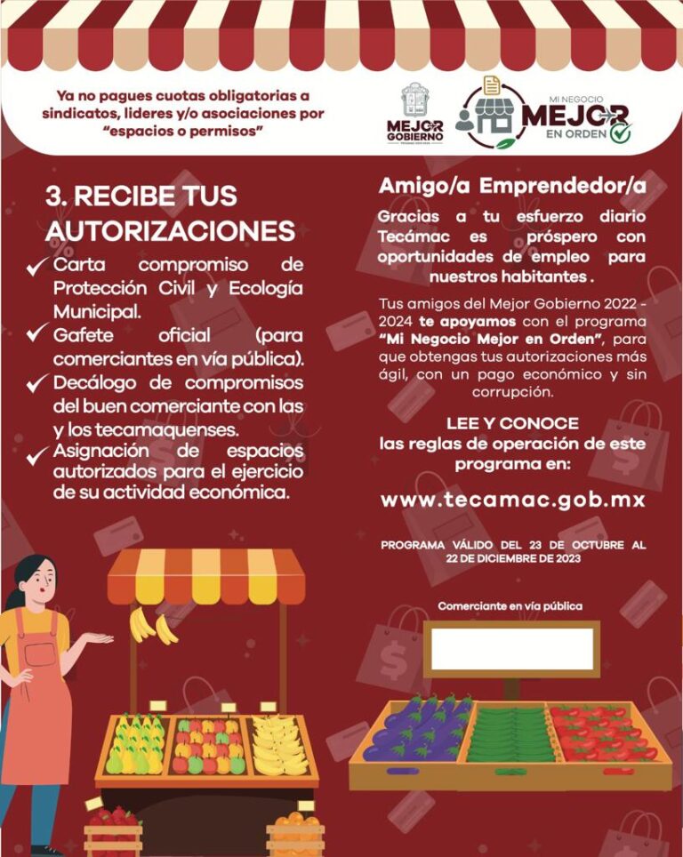 Ponen en Marcha la Regularización del Comercio en Tecámac con “Mi negocio, mejor en orden”