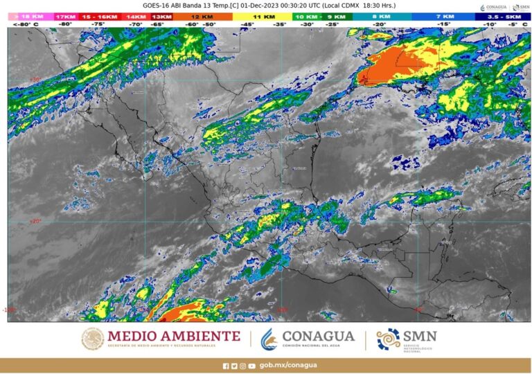 Se pronostican lluvias fuertes para las próximas horas en Michoacán y Quintana Roo