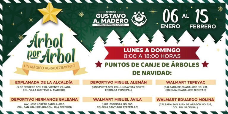 Gustavo A. Madero Anuncia Programa Árbol por Árbol