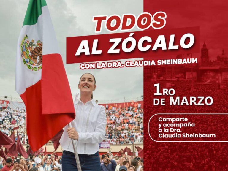 La doctora Claudia Sheinbaum anuncia inicio de campaña y presentación de proyecto de nación en el Zócalo de la CDMX