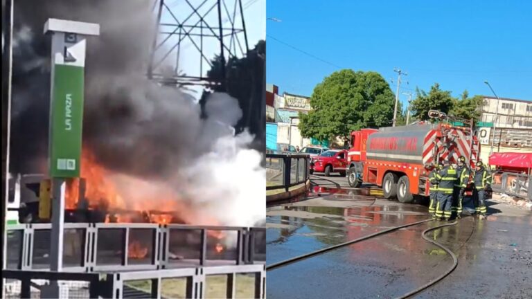 Registran incendio en la estación La Raza del Metrobús