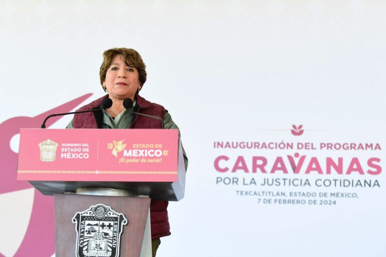 Inaugura Gobernadora Delfina Gómez Álvarez Caravanas por la Justicia Cotidiana en Texcaltitlán