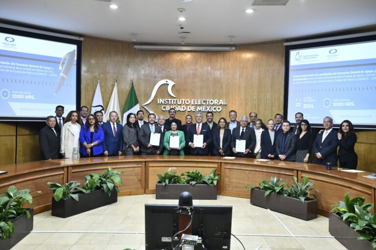 Celebran IECM y CANACO-CDMX Convenio para promover el voto
