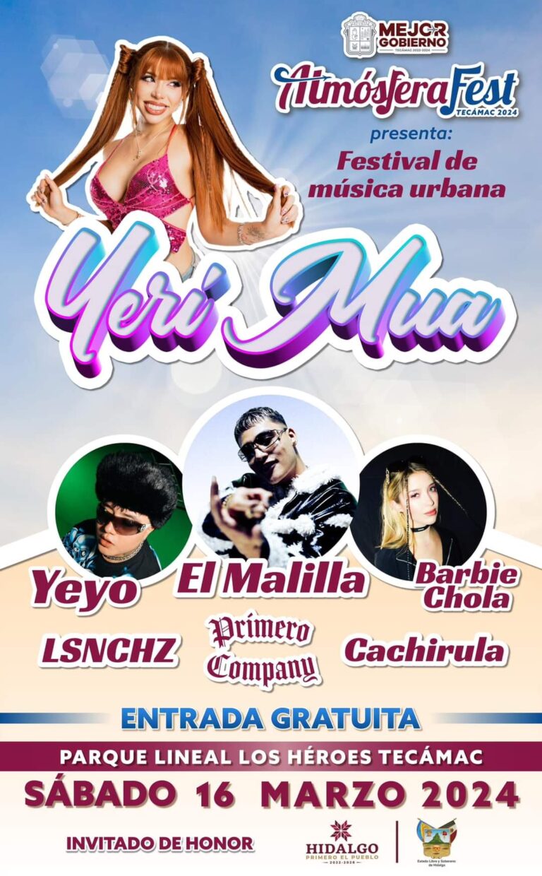 Yeri Mua Encabezará el Elenco del Segundo día de Actividades del Atmósfera Fest 2024