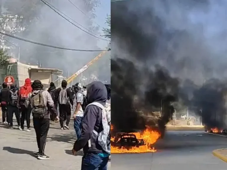 Normalistas de Ayotzinapa atacan con artefactos explosivos la Fiscalía de Guerrero