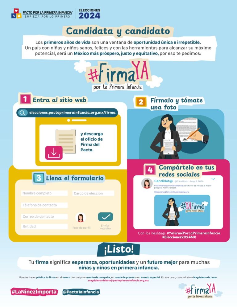 Pacto por la Primera Infancia abre plataforma para que candidatos firmen 12 metas afavor de la niñez temprana