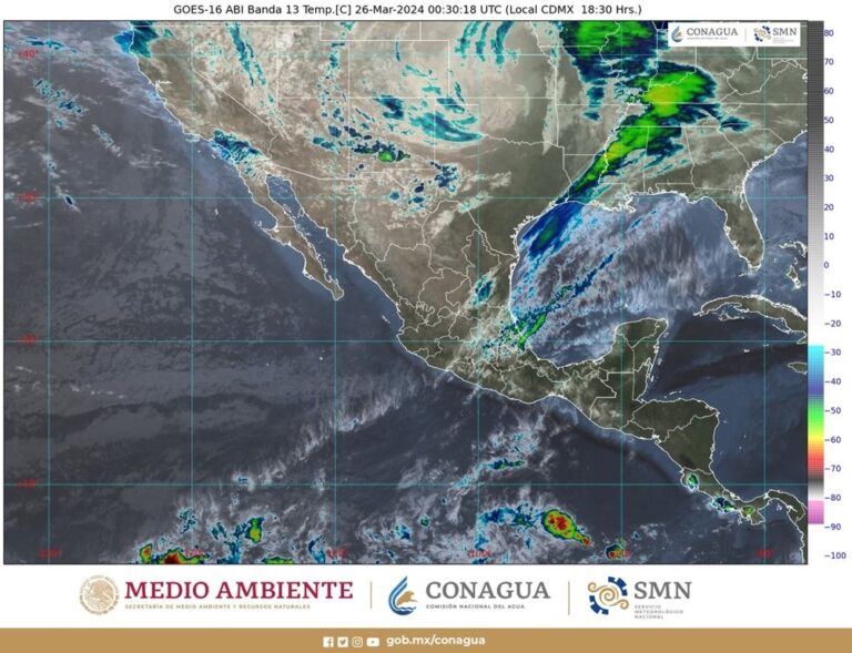 Se pronostican, para la noche de hoy,lluvias fuertes en Chihuahua y Sonora