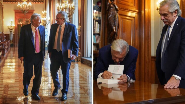 AMLO regala su libro “¡Gracias!” a Alberto Fernández
