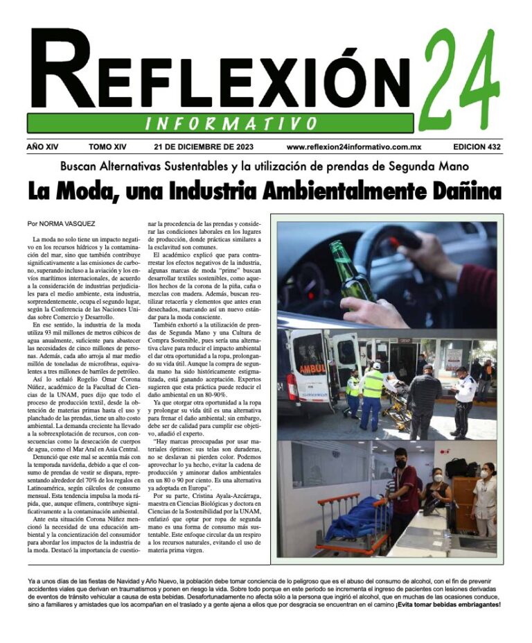 Reflexión 24 No 432 | La Moda, una Industria Ambientalmente Dañina