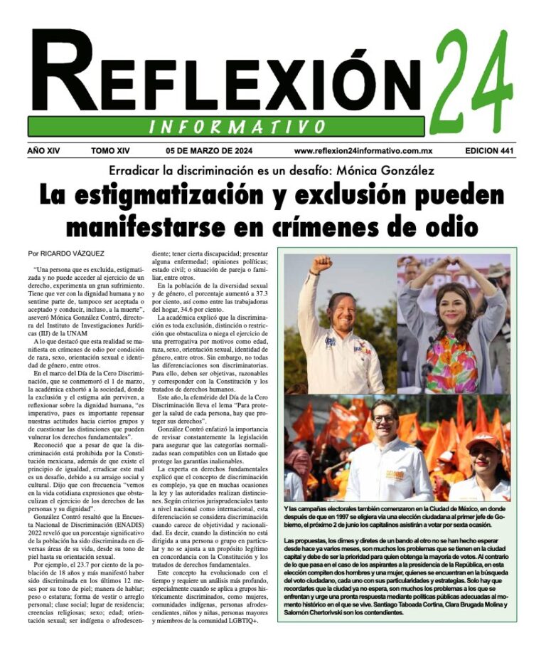 Reflexión 24 No 441 | La estigmatización y exclusión pueden manifestarse en crímenes de odio