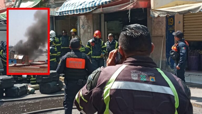 Incendio en plaza del Centro Histórico desata movilización de emergencia