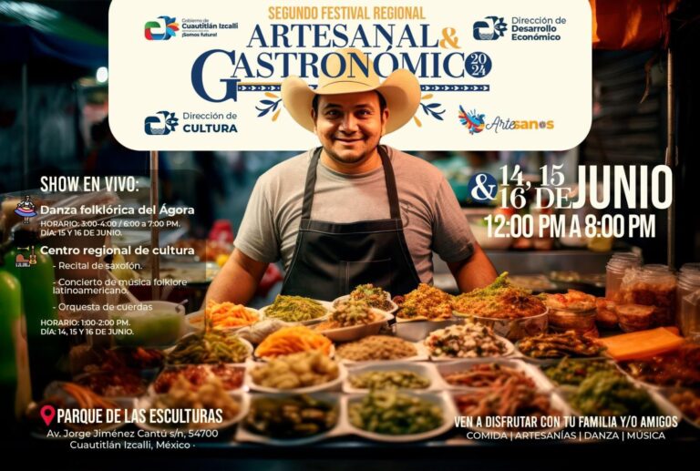 Llega a Cuautitlán Izcalli el segundo Festival Regional Artesanal y Gastronómico