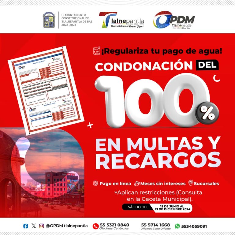 Tony Rodríguez y OPDM aprueban condonación de multas y recargos del 100 por ciento en el pago de agua