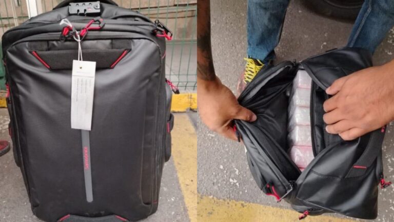 Detienen a tres personas con 21 kilos de cocaína en el AICM