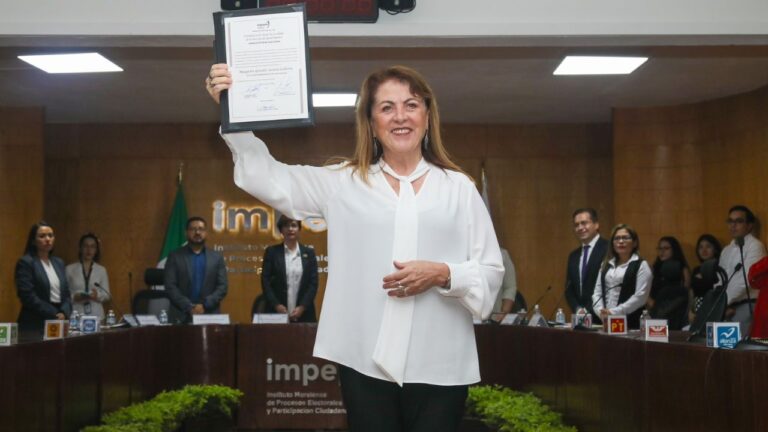 Dan constancia a Margarita González como gobernadora electa de Morelos