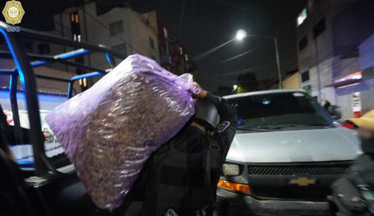 Detienen a 3 e incautan 365 kg. de marihuana en la Venustiano Carranza