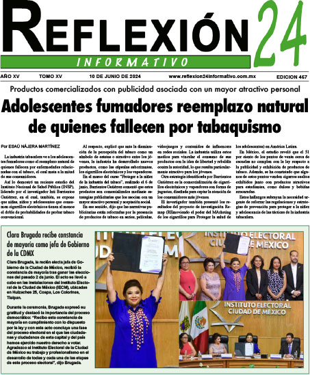 Reflexion 24 No 457 | Adolescentes fumadores reemplazo natural de quienes fallecen por tabaquismo