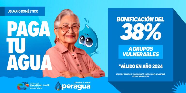 Aprovecha los descuentos en el servicio de agua potable